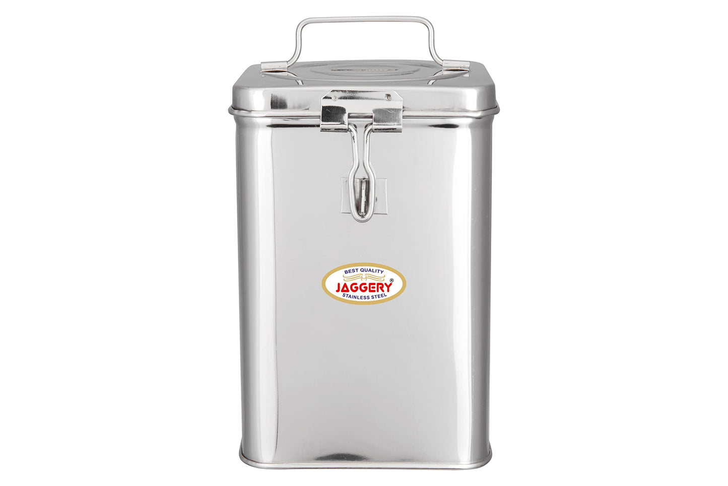 JAGGERY Stainless Steel Square Gullak, Coin Box, Cash Box, Container, Piggy Bank, Money Box (Capacity- 1600ml)