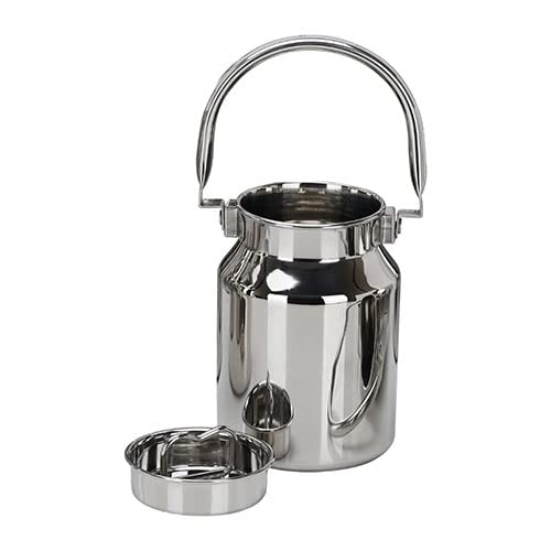 Vinod Stainless Steel Jointless Barni/Steel Milk Can/Oil Can/Milk Container/Liquid Container (3.7 ltr)