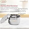 JAGGERY Steel Container Heavy Gauge Stainless, Storage Box, Deep Betha Dabba, Grocery Canister, Multipurpose Dibba betha-dabba-15no-1pcs