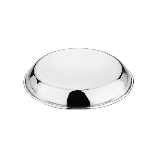 Vinod Stainless Steel Round Beeding Halwa Plate, Set of 6 Pcs