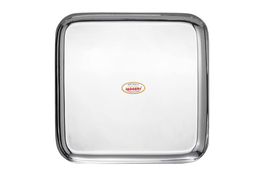 JAGGERY Stainless Steel Heavy Gauge Mirror Finished Square 5 pcs Thali Set, Dinner Set