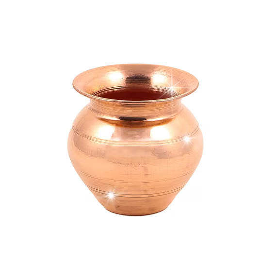 Copper Kalash for Pooja & Puja Mandir 300 ml -3 no