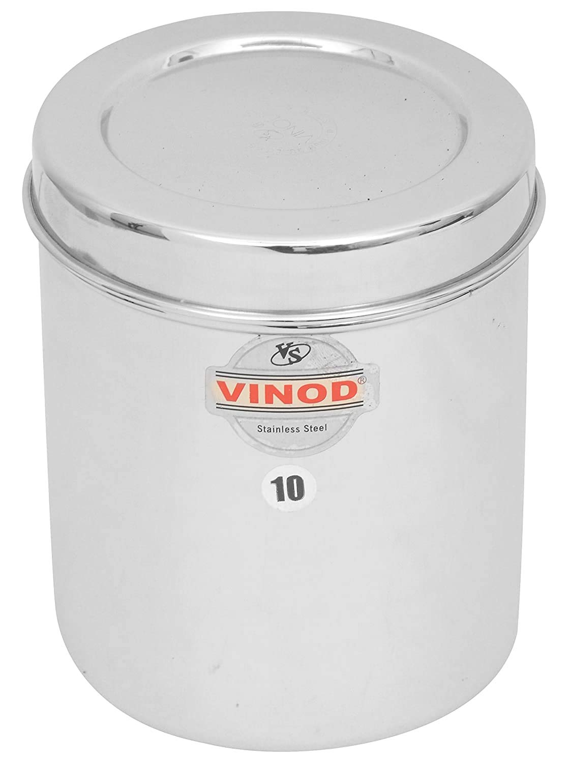 Vinod Stainless Steel Container with Lid - 2.5 L, 1 Pieces, Silver