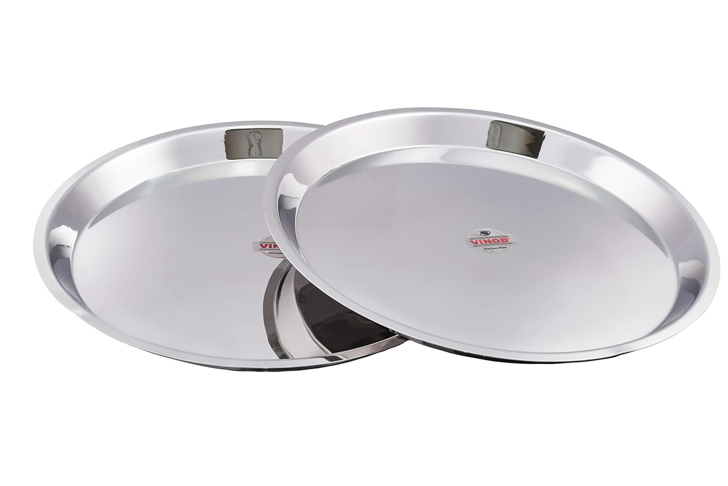 Vinod Stainless Steel Thali , Dinner Plate ( TAT) 2 pcs