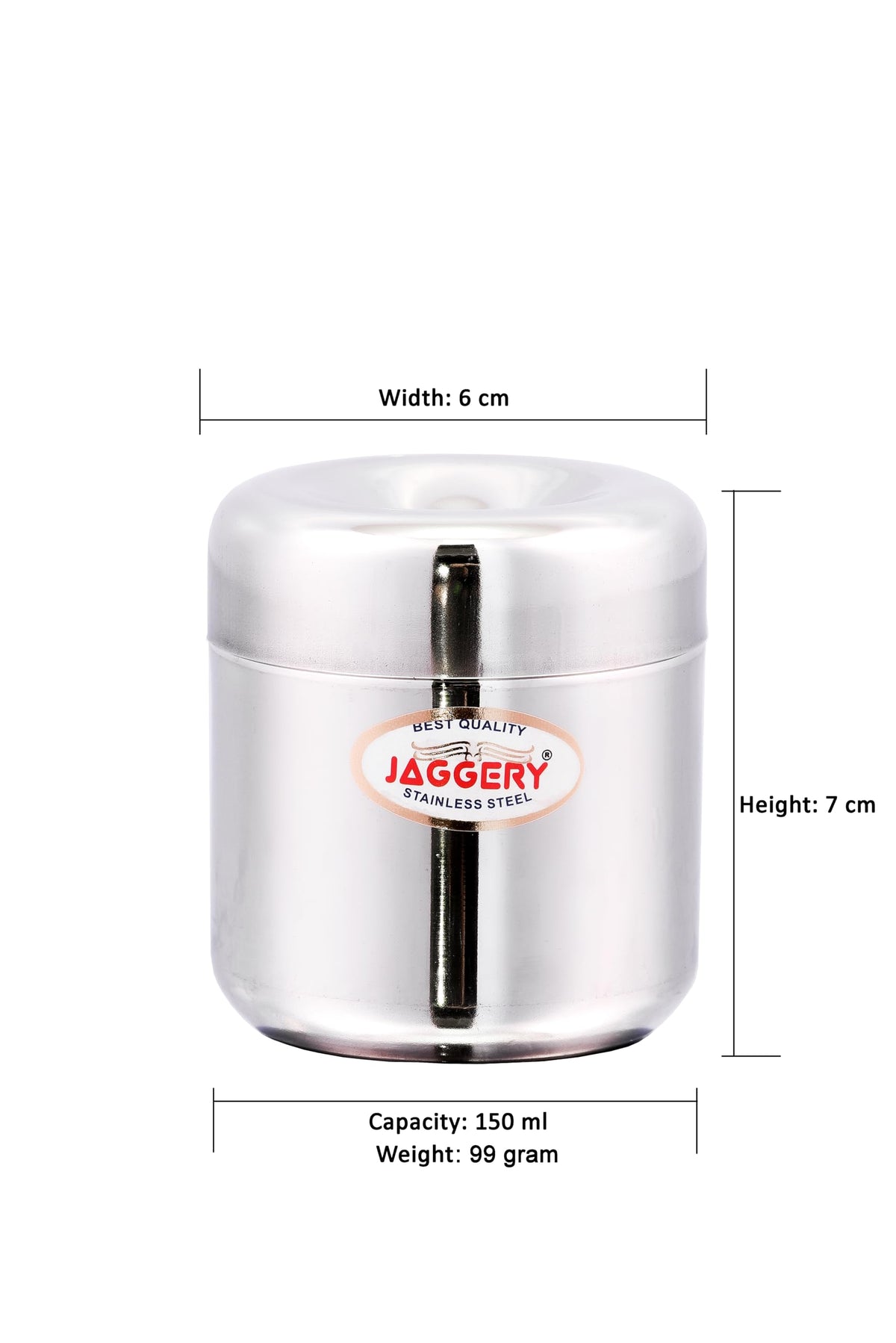 JAGGERY Stainless Steel Apple Dabba, Junior Storage Container, Canisters Set of 4 Pcs