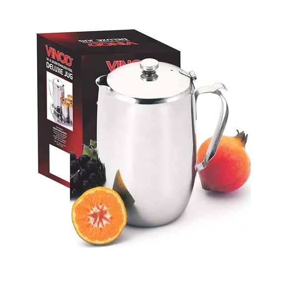 Vinod Stainless Steel Delux JUG Covered, 2000 ml