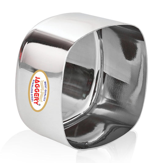 JAGGERY Heavy Gauge Stainless Steel Square Bombay Vati – 7 cm L&W, Set of 6pc, 150ML Each