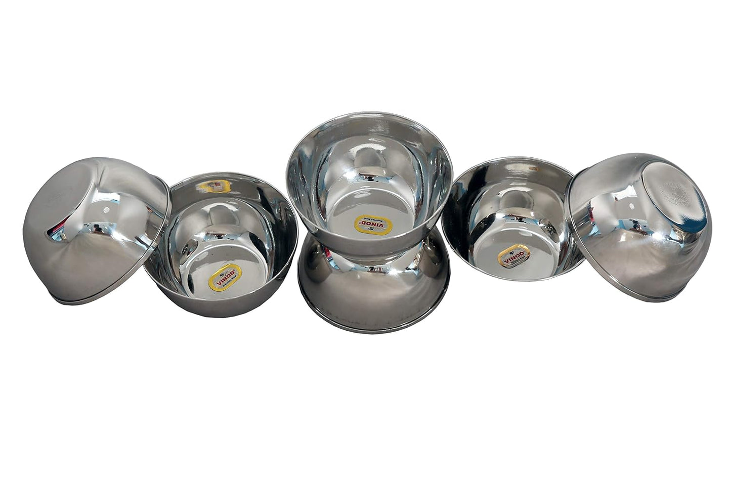 VINOD Stainless Steel Dinner Bowl Katori for Serving, Pack Of 6 Pcs