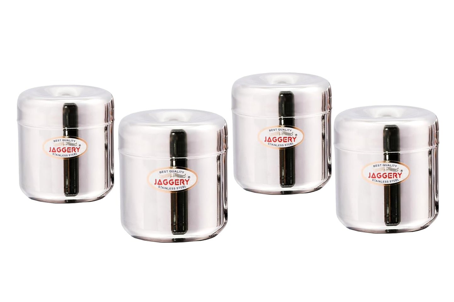 JAGGERY Stainless Steel Apple Dabba, Junior Storage Container, Canisters Set of 4 pcs (260 ml)