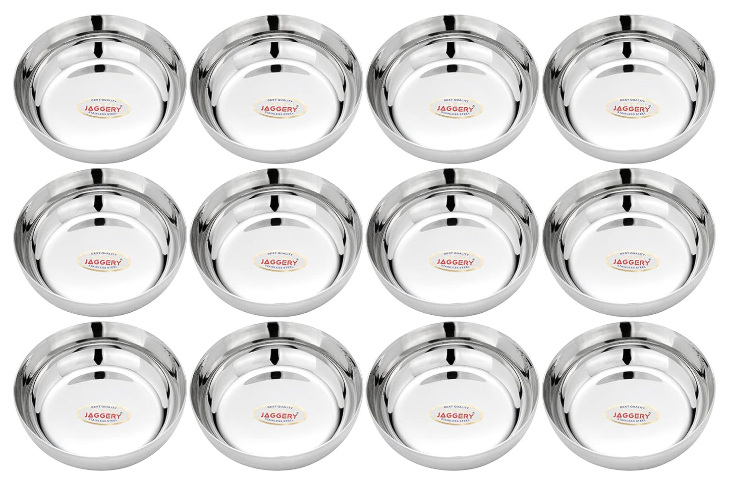 JAGGERY Heavy Gauge Apple Halwa Plates (Dia-9cm, H-2.5cm, 110ml)