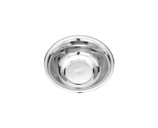 JAGGERY®Stainless Steel Multipurpose Dhhama,gamla,kathot,besin, deep Bowl for kneading Dough (Dia-31cm, Capacity-3LTR)
