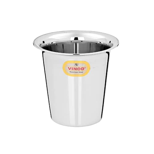 Vinod Stainless Steel Rampatra Glass, 220 ml Capacity, Set of 12 Glass, Ideal for Serving Tea & Coffee