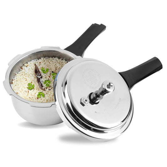 Vinod Platinum Stainless Steel Triply Cooker ( 3 L, Outer Lid), 3 Liter