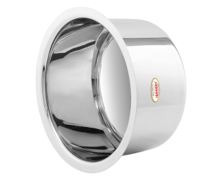 JAGGERY Brand- Stainless Steel Round Bottom Heavy Gauge Patila/Bhagona/Tapeli/Tope 3.5 LTR, 4.5 LTR, (Pack of 2)