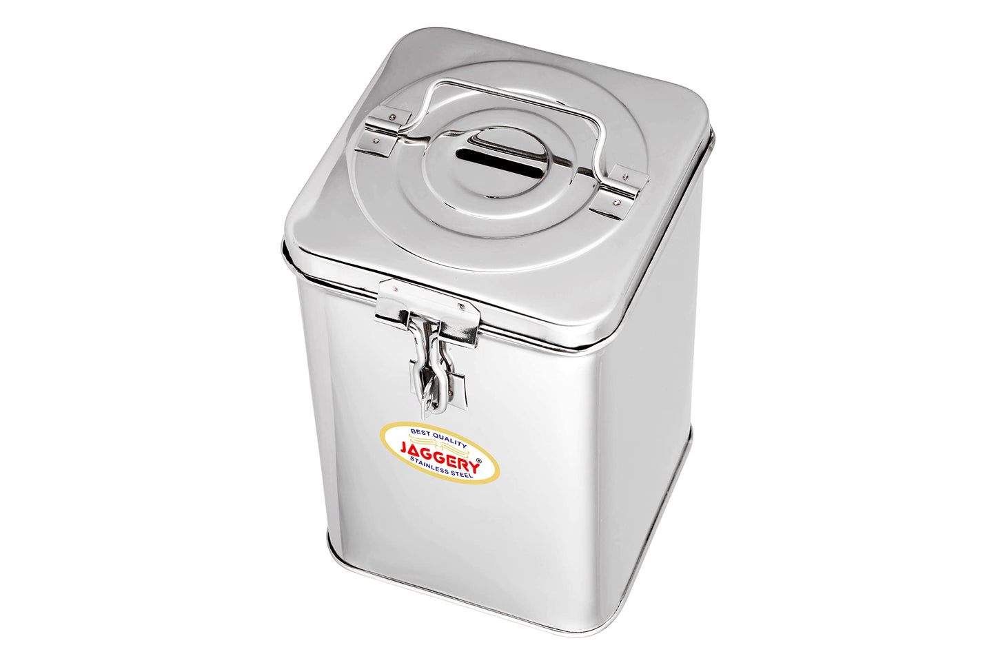JAGGERY Stainless Steel Square Gullak, Coin Box, Cash Box, Container, Piggy Bank, Money Box