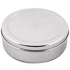Vinod Stainless Steel Container for Puri, Parantha and Medium Size Papad (Dia 6.7 Inch_17 cm, Height 2.5 Inch_6.5 cm)