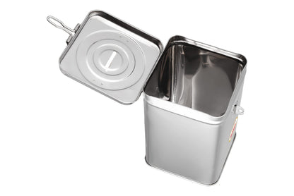 JAGGERY Stainless Steel Square Gullak, Coin Box, Cash Box, Container, Piggy Bank, Money Box (Capacity- 1600ml)