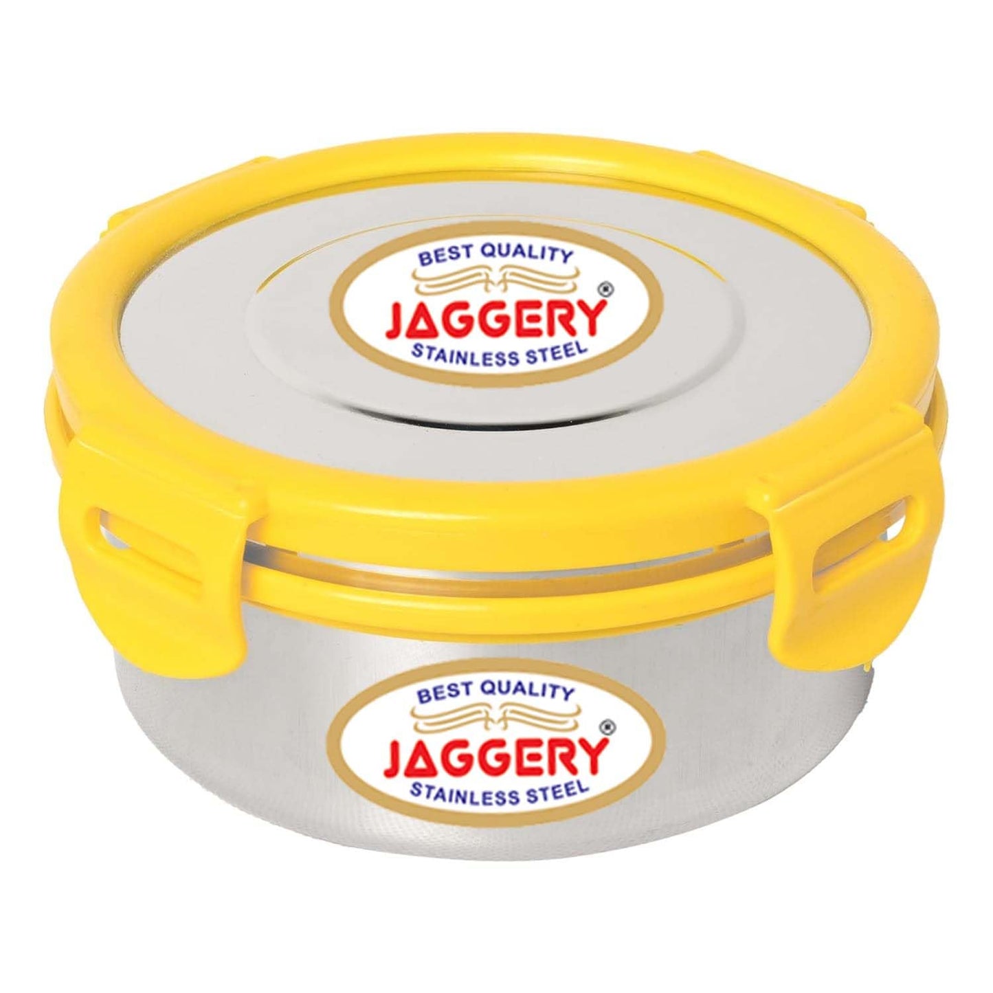JAGGERY Stainless Steel Airtight & Leak Proof Steelexo,Lunch Box with Stainless Steel Lid Set of 3Pcs,Best for Daily use Kitchen Breakfast Home Office and School ((350 ml & 600 ml, 2 pcs))