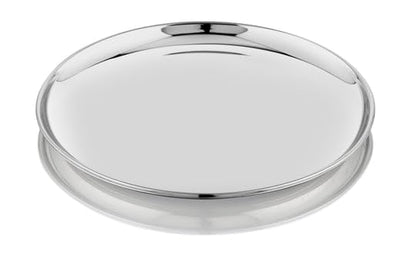Vinod Mirror Finished Bangla Bogi Steel Quarter Dinner Plate - Pack of 6 (Dia: 18.8cm, 7.5Inch)