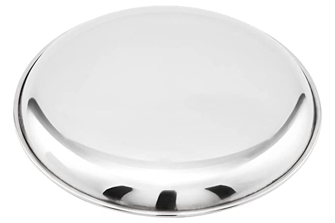 JAGGERY® Stainless Steel Dinner Thali, Lunch Dinner Thali Plates, Bangla Bogi Full/Standard Size Plate,Pack of 4, Dia - 26 Cm