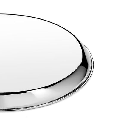 Vinod Stainless Steel Plate - Set of 6, Smokey Grey, Small (VINODTTGB186)