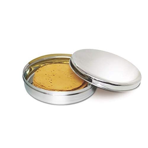 Vinod Stainless Steel Round Papad Dabba/Puri, Roti, Khakhra Box/Multi Purpose Container, (Dia- 24.5cm Approx- 9.6 inch) Height- 6 cm, Capacity- 1850ml, Silver