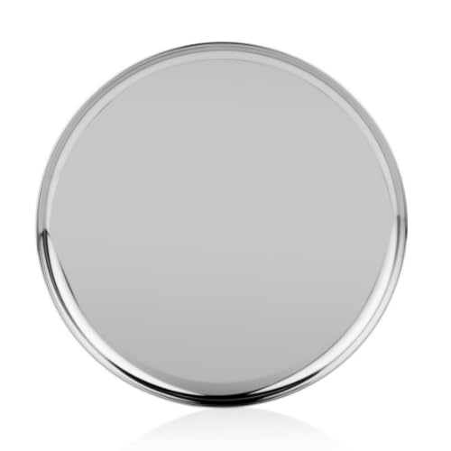 Vinod Mirror Finished Bangla Bogi Steel Dinner Plate - Pack of 6 (Dia: 26 Cm, 10.4 Inch)