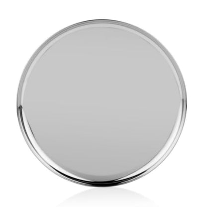 Vinod Mirror Finished Bangla Bogi Steel Dinner Plate - Pack of 6 (Dia: 26 Cm, 10.4 Inch)