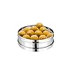 JAGGERY Stainless Steel Container Useful as Tiffin or Lunch Pack/Fridge Storage Box/Steel Puri Dabba-Set of 1pcs (Dia-20.5cm, H-8) Capacity- 1800ml
