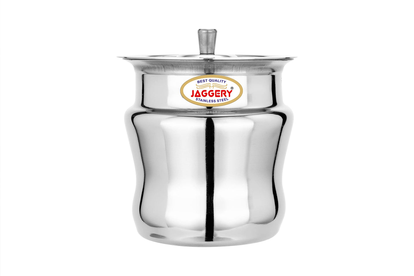 JAGGERY Stainless Steel Ghee Pot,Oil Pot, Ghee Storage Container, Pack of 2,Capcity-250ml, (Dia-8.5cm, H-6.5cm)