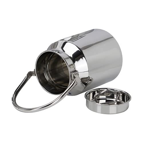 Vinod Stainless Steel Jointless Barni/Steel Milk Can/Oil Can/Milk Container/Liquid Container (3.7 ltr)
