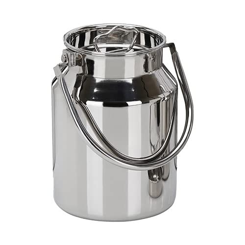 Vinod Stainless Steel Jointless Barni/Steel Milk Can/Oil Can/Milk Container/Liquid Container (3.7 ltr)