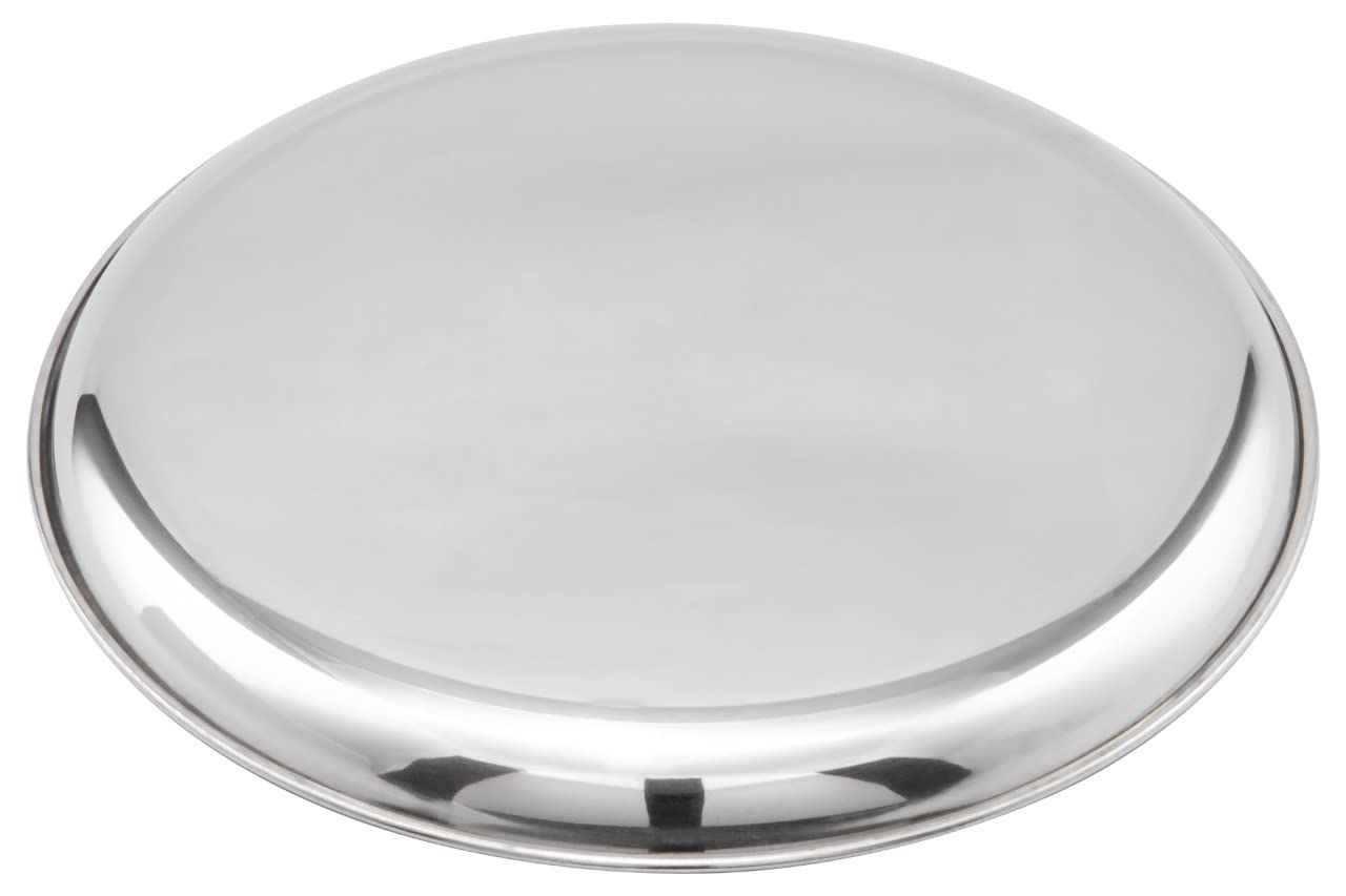 JAGGERY® Stainless Steel Dinner Thali, Lunch Dinner Thali Plates, Bangla Bogi Full/Standard Size Plate,Pack of 6, Dia - 26 Cm