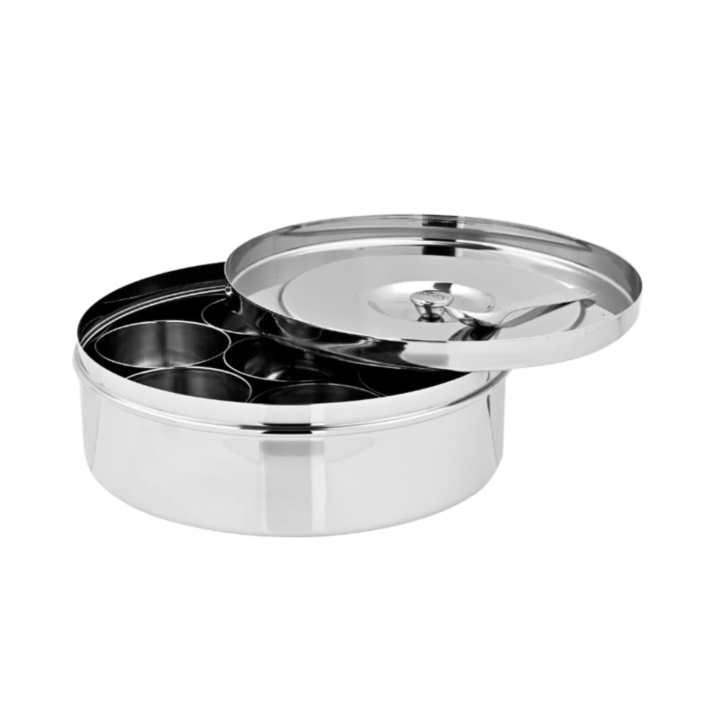 Vinod Stainless Steel Masala Dabba No.13, Diameter 8.8 inch