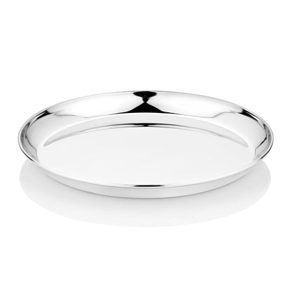 Vinod Stainless Steel Plate - Set of 6, Smokey Grey, Small (VINODTTGB186)