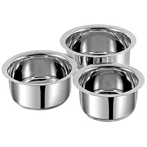 Vinod Stainless Steel Capsule Bottom Tope Set of 3 Pieces - 2.7L, 3.4L & 4L