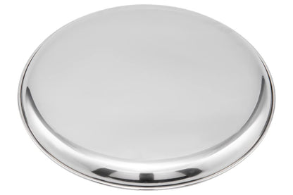 JAGGERY® Stainless Steel Dinner Thali, Lunch Dinner Thali Plates, Bangla Bogi Jumbo Plate,Pack of 4, Dia - 28.4Cm