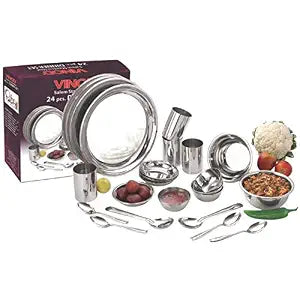 Vinod Stainless Steel 24 piece Dinner Set for Four Persons