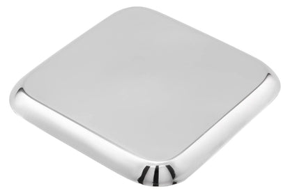 JAGGERY Stainless Steel Square Medium Plate Pack of 6 (L&W - 23 cm, Weight Approx - 409 gram per Plate) Mirror Finish for Lunch, Salad Tray, Serving Tray or Snacks Plate