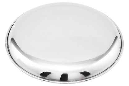 JAGGERY® Stainless Steel Dinner Thali, Lunch Dinner Thali Plates, Bangla Bogi Half Plate,Pack of 6, Dia- 21 cm