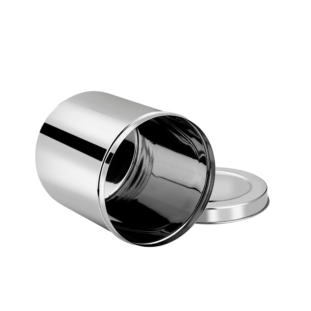 Vinod Stainless Steel Deep Dabba 500 ml - Set of 6 Pieces, Airtight Steel Container, Silver, Small