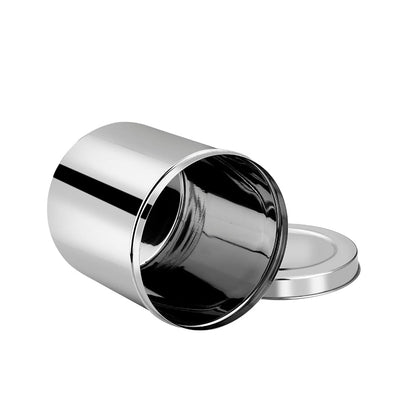 Vinod Stainless Steel Deep Dabba 500 ml - Set of 6 Pieces, Airtight Steel Container, Silver, Small