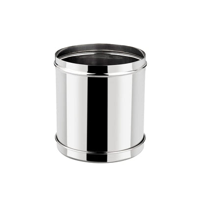 Vinod Stainless Steel Deep Dabba 500 ml - Set of 6 Pieces, Airtight Steel Container, Silver, Small