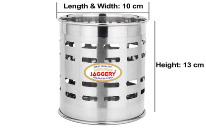 JAGGERY Stainess Steel Cutlery Holder,Pen, Brush, Spoon Stand , Dining Table Multi Purpose Stand, (Combo Pack of 2)