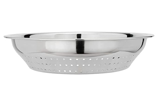 JAGGERY Stainless Steel Multipurpose Heavy Gauge Hole Parat, Rice Strainer,Chalni (