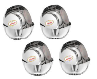 JAGGERY Brand- Stainless Steel Heavy Double Square Bowl/Hexagon Vati/Wati/Mirror Finished Katori -Set of 8(capacity-260ml, Length and Width 10cm, height-5cm)
