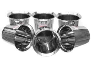 JAGGERY-Steel Glass Extra Heavy and Sturdy Steel Coffee and Tea Glass Set of 6 Capacity 200ml