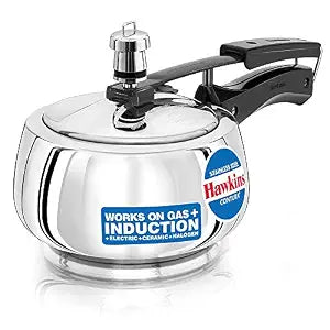 Hawkins Stainless Steel Contura Pressure Cooker, Inner Lid, Induction Compatible
