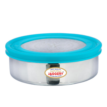 JAGGERY Stainless Steel Slim Airtight Containers With Leak Proof Lids, Set Of 3 Pcs, Capacity-210ml, 350ml, 500ml, Food Grade Silicon Seal, Ideal For carrying Food In Your Backpack