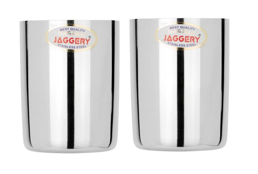JAGGERY Stainless Steel Drinking Glass Set (Amrpali 400ml)